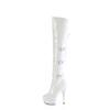 Pleaser - DELIGHT3018 Bottes cuissardes à plateforme - Blanc Product image